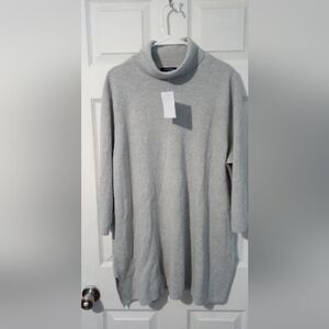 Lands' End Gray Cowl Neck Sweater Cozy Knit